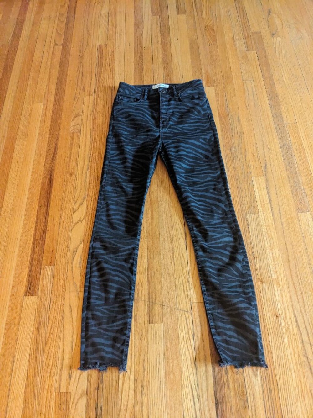 Zara Zebra Print Premium Denin Jeans